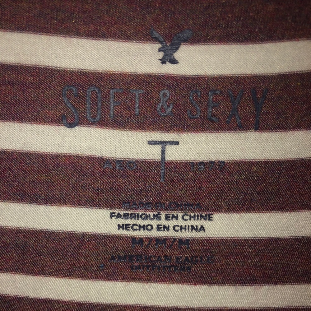 American Eagle Soft and Sexy Long Sleeve V-Neck - Picture 3 of 3